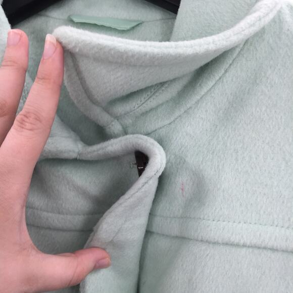 Halogen Atlantic-Pacific Double Breasted Wool Coat Jacket Solid Green SZ X-Large - Picture 5 of 11